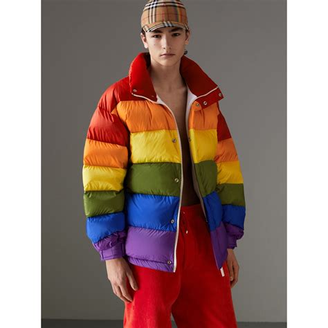 burberry rainbow puffer jacket|burberry puffer jacket men's.